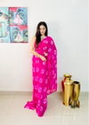DF 161 Bandhani Printed Georgette Sarees Wholesale Shop In Surat